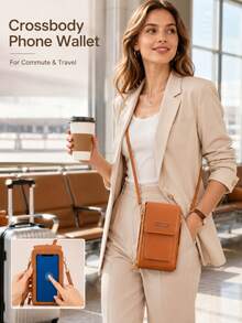 Multifunctional Women's Wallet, Touchscreen Crossbody Bag With Card Slots, Suitable For Commuting, Travel And Business Trips - Multicolor - View 2