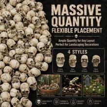 5/20/50/100pcs Halloween Decor Random Spooky Skull Figurine Pack, Aquascaping Supplies, Planter Pot Topper, Lizard Terrarium Home Tabletop Decor - MULTI - View 8