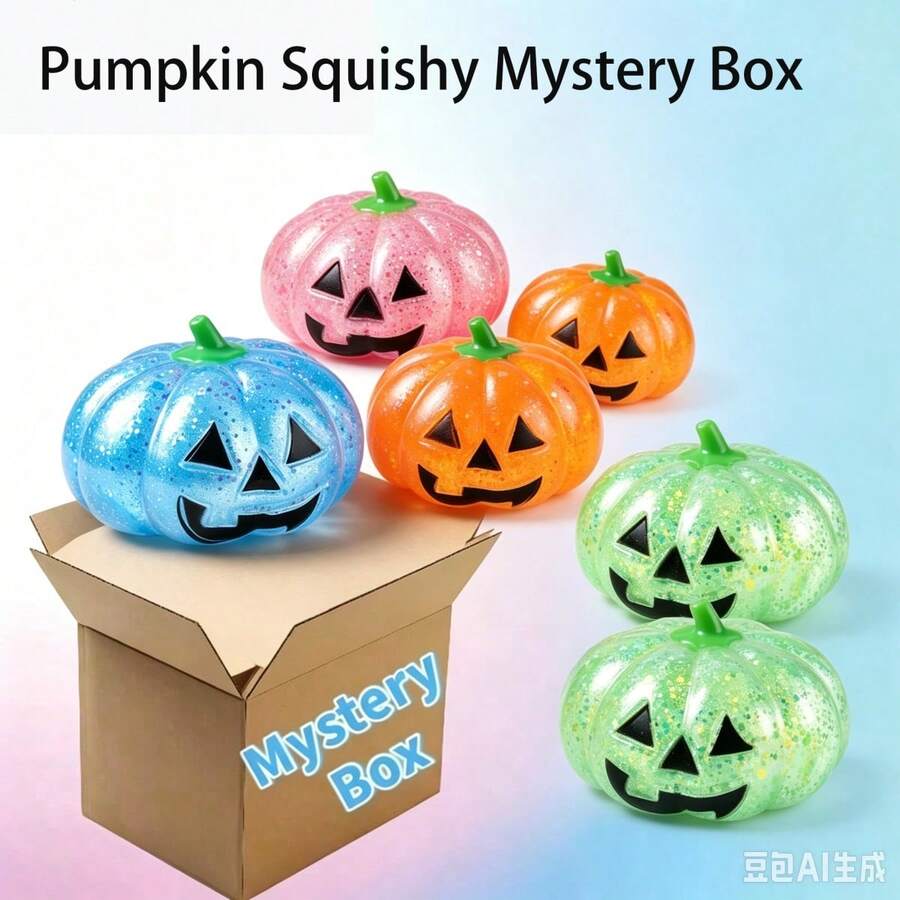 1 buah Mainan Remas Halloween, Mainan Penghilang Stres Kepala yang Menyenangkan, Hadiah Halloween (Model Acak)