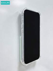 KOOLIFE 2‑In‑1 Clear Shockproof Phone Case With Removable Suction Cup Kickstand Hands‑Free Holder Compatible With Iphone 18 Pro Max,17,17Pro Max,16Pro,15Pro Max,13pro,15,14,14Pro,13 - Transparent + Light Green - View 4