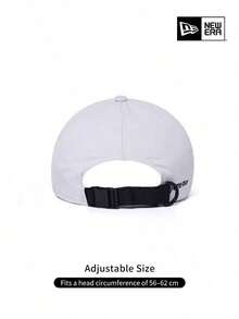 New Era White Baseball Cap, Classic Logo Patch Curved Brim Hat, Adjustable Casual Streetwear Style, Unisex - White - View 6