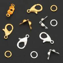 250pcs/500pcs DIY Jewelry Findings Set Includes Lobster Clasp, Jump Rings, Clasps, DIY Buckle Kit, End Connectors, Open Jump Rings, Suitable For Bracelet Connectors, Beading, Bead End Connectors, Anklet End Closed Rings, Fixed Hanging Rings, Jewelry Connecting Rings And Other Handmade Jewelry Making - Lobster Clasp & Bag Clasp & Jump Ring - View 8