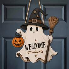 2D Flat Wooden Halloween Decorative Plaque, Party Decor, Perfect Holiday Gift, Home Wall Decoration, Welcome Sign, Christmas Decor, Suitable For All Occasions, Vintage, Rustic - A - View 3