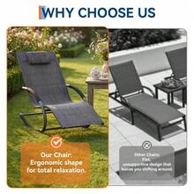 Patio Lounge Chair & Swing Chair - Gray - View 3