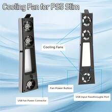 Game Console Cooling Fan For Slim Disc & Digital Edition, USB 3.0 Port, 2-Speed Adjustable Cooler - View 5