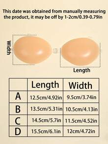Bra Perekat Silikon Tahan Air dengan Tali Serut, Bikini Tanpa Tali Tak Terlihat untuk Push-Up, Cocok untuk Pantai, Liburan, Pesta Kolam Renang, Musim Panas, Bra - Cangkir bulat silikon - View 9