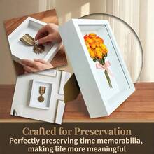 Multi-Color 3D Photo Frame Display Box, Small 3D Photo Frame, 3D Stereoscopic Photo Frame, 3D Stereoscopic Photo Display Box, Wall-Mounted Display Box, Removable Inner Frame, Suitable For Flowers, Tickets, Souvenirs, Photos, Handmade Crafts - Rectangle - View 9