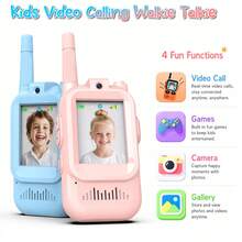 2pcs Rechargeable Two-Way Video Walkie Talkies For Kids Aged 3-12, Suitable For Indoor/Outdoor Games, Camping, Hiking, Unisex - Multicolor - View 13