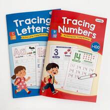 Lachilly Children's Tracing Practice Book - English Letters And Numbers Writing Practice Book, Letters And Numbers Tracing Activity Book, Educational Toy For Preschool And Kindergarten Children, Uppercase And Lowercase Letters Pattern Handwriting Tracing Book - Multicolor - View 12