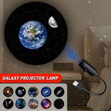 Starry Sky Galaxy Projection Light, Multi-Galaxy Image Replacement, LED Projector, 360° Rotatable USB Night Light, Moon Earth Mercury Mars Saturn, Suitable As Gift, Room Decor, Photo Background, Wall Ceiling Decoration, 360° Rotatable Direction Decorative Light Applicable To Various Flat Walls, Floors, Bedroom Ceilings, White Wall Decoration Light, Christmas Gift Holiday Gift Perfect Essential Gift For 13 Holidays - Galaxy Colorful Atmosphere Projector Light - View 5