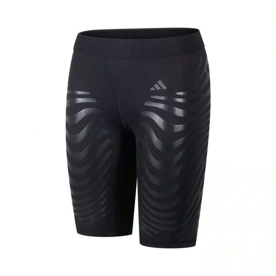 Adidas Spring/Summer Running Tight Sports Shorts, High Waist Comfortable Fitness Training Women Shorts IK9712 - Black - View 1