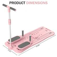 Adjustable Height Ski Machine Trainer, Foldable Pilates Board, Multifunctional Exercise Equipment For Leg Pelvic Floor Muscle Workout, Glute Training Device, Funny Fitness Equipment For Full Body Workout At Home, Christmas Gift - Pink - View 3