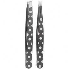 2pcs Eyebrow Tweezers, Polka Dot Fresh Minimalist Style, Easy To Carry, Simple To Use, Exquisite Gift For Friends - Multicolor - View 7