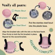 [Customizable] Elevated Pet Bowl, Suitable For Small Dogs, Universal Stainless Steel Feeding Bowl For Cats And Dogs, Non-Slip Design, Customizable Text, Multiple Styles Available - Multicolor - View 6
