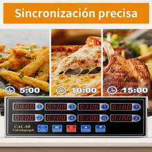 8-Channel Digital Kitchen Timer For Commercial Kitchen Fryers, Loud Ring Reminder, Stainless Steel Alarm, Adjustable Volume - 1PC - View 4