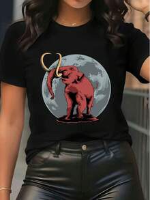 Women T-Shirts - 黑色 - 查看 6