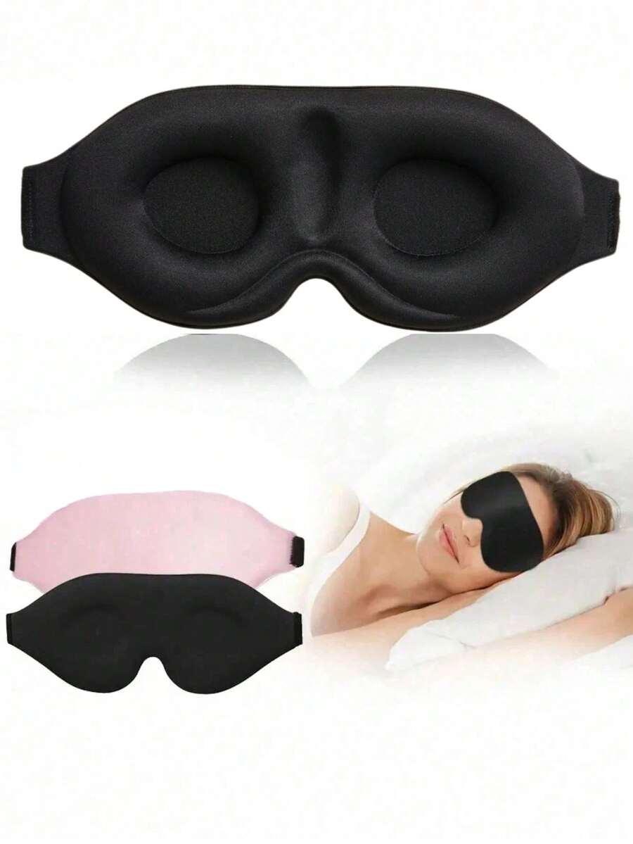 Super Soft 3D Eye Mask, 100% Blackout, Blindfold Sleep Eye Mask, Smooth Sleep Eye Mask, Sleep Aid Eye Mask, Travel Sleep Eye Mask, Student Nap Sleep Eye Mask, Suitable For All Skin Types - Perfect For Travel & Napping , Ideal Gift For Halloween.