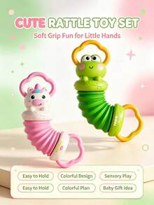 Rock Guitar Microphone Set, Made Of Hard Plastic, Built-In Interactive Sound Effects, Realistic Microphone With Adjustable Stand, Cartoon Mini Keyboard, And Cool Design, Suitable For Home Leisure Singing And Playing, Children's Music Experience, Leisure Playing And Singing, Discovering Musical Interest - Multicolor - View 8