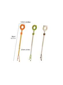 1/2pcs 3-In-1 Retractable Cat Grooming Tool (3 Colors Available): Equipped With Facial Massage/Scratching Stick And Interactive Cat Teaser; Suitable For Indoor Cats; Includes Gentle Pet Dehairing Brush; No Battery Required - Multicolor - View 5