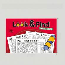 1pc Interactive Treasure Hunt Game Book / Memory & Color Recognition / Durable Travel Educational Cards For Home And School Use/ Find The Difference Book / Colouring Book, Drawing Book/School Supllies, Classroom Supplies - Multicolor - View 11