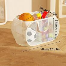 2/1pc Doll Storage Basket, Large Capacity Plush Doll Storage Bin, Organizer For Bedroom, Living Room And Home Storage, Can Store Plush Toys, Building Blocks And Other Items, Portable Storage Basket - Multicolor - View 6