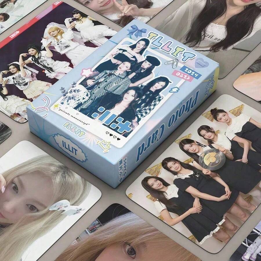 ILLI/T Photo Card Set, "No Longer Cute" & "Magnetic" Album Series, High-Definition Printed LOMO Cards, Wonhee Fan Support Merchandise, INS Style Idol Collection, K-Pop Music Merchandise Collection, Fan Birthday And Holiday Gift - Multicolor - View 1