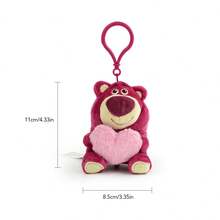 MINISO Disney Lilo & Stitch Plush Keychain Hanging Bag Charm Cute Sad Mascot Keychain - 粉色 - 查看 5