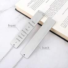 Metal Bookmark Gift, Engraved Stainless Steel Leaf Pendant Bookmark With "I Read It Like A Fking Lady" - A - View 3