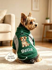 Custom Pet Name Warm Sweater, Fall Winter New Personalized Cat Dog Universal Sweatshirt, Pet Clothes, Cute Fleece Sweater For Dogs In Fall Winter, Comfortable Non-Restrictive Pet Apparel - Multicolor - View 7