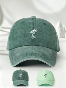 1 pieza Gorra de béisbol casual ajustable unisex con impresión de 3 árboles de coco, para uso al aire libre - gorra de béisbol - Ver 10