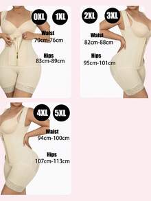Plus Size Women High Waist Slimming & Lifting Solid Color Romper Shorts - Khaki - View 5