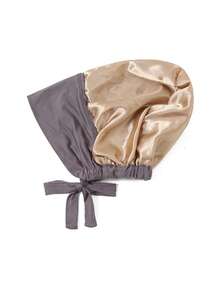 1 pieza Sombrero de mujer de unicolor con cordón, pañuelo elástico con cordón y forro interior - Gris oscuro versión mejorada - Ver 5