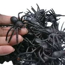 Mainan Laba-laba Hitam Realistis, Genggaman Seru, Laba-laba Palsu untuk Lelucon Festival Hantu Halloween, Laba-laba Realistis Ukuran Besar - MultiWarna - View 4