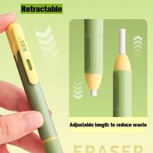 11pcs Pencil-Shaped Erasers | Press Type With Replaceable Core, Assorted Varieties For Sketching, Drawing, Writing Office Stationery School Supplies - Sets - View 4