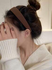 4件/1件裝 女款條紋黑白卡其棕髮箍，時尚百搭高級優雅極簡純色髮飾，適用日常穿搭、外出、休閒、派對、通勤、海灘、度假，適合馬尾、盤髮、洗臉、沐浴、化妝、造型搭配，髮飾首飾 - 彩色 - 查看 11