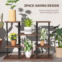 Four-Tier Wooden Shelf Plant Stand - T0001-01-2907 - View 7