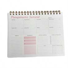 Planner - Planejamento Semanal Organização Caderno Para Anotações - Quadrado - Visão 5