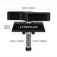 Black Lightweight Aluminum Alloy Quick Release C Clamp Buckle, Precision Hinge Clamp Lever Frame Connector For Folding Bicycle Urban Commuting - Black - View 8