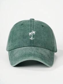 1pc Unisex Printed Palm Tree Washed Baseball Cap, Outdoor Adjustable Casual Hat - Baseball Cap - View 15