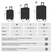 YONSLY Suitcase Set With Combination Lock 4 360° Wheels Mesh Pocket Soft Rubber Handle Nylon Toiletry Bag Travel Bag And 16+20 Inch Travel Suitcase - 黑色 - 查看 2