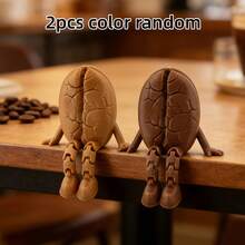 Companheiro de Café Boneco Articulado de Mesa, Decoração de Boneca de Escritório, Mini Escultura de Grão de Café - A - Visão 9