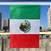 20/30pcs Mexican Bunting Flags, Small Mexican Pennants, 5.5x8.2 Inches, Durable Polyester, Suitable For Events, Parties, Commercial, Sports, Holidays, Patriotic Events, September 16th Mexican Independence Day Decoration, Sports Bars - A - View 7
