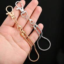 2sets 17+5cm Alloy Lobster Clasp Keychain Snake Chain Beaded Bar Kit, For DIY Jewelry Making Bag Pendant Accessories - Keychain - View 5