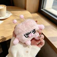 2026 New Plush Earphone Case Funny Glasses Monster TPU Soft Shell Protective Cover Compatible With Apple 1/2/3/4/Pro 2/3 - Pink - View 5