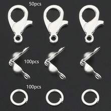 250pcs/500pcs DIY Jewelry Findings Set Includes Lobster Clasp, Jump Rings, Clasps, DIY Buckle Kit, End Connectors, Open Jump Rings, Suitable For Bracelet Connectors, Beading, Bead End Connectors, Anklet End Closed Rings, Fixed Hanging Rings, Jewelry Connecting Rings And Other Handmade Jewelry Making - Lobster Clasp & Bag Clasp & Jump Ring - View 15