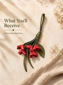 1pc Fashion PU Leather Flower Bag Charm, Women's Handbag Accessory, Exquisite Bridesmaid Gift, Suitable For Holidays Or Birthdays - Multicolor - View 10