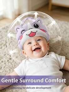 Playful Cartoon Baby Sitting & Walking Protection Head Hat, Animal-Shaped Cute Styles, Suitable For Sitting, Crawling, And Learning To Walk Stages, Daily Wear - Multicolor - View 3
