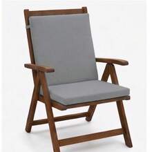 Garden, Balcony & Living Room Chair Cushion With Backrest - Grey - View 4