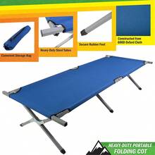 Cuna de campamento - cama plegable de campamento portátil - cuna 600D para adultos con marco de acero por - Negro - Ver 5