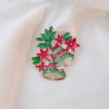 Christmas Alloy Enamel Brooch, Cute Bell And Candy Cane Shaped Pin, Holiday Suit And Sweater Accessory Gift - Multicolor - View 16